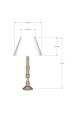 Ägäischer weißer Lampenschirm mit Holzbeinen RN280001 - 4