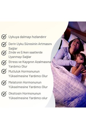 Ağırlıklı Battaniye Tek Kişilik Yorgan 6 Kg Mavi 155x215 %100 Pamuk 4 Mevsim Kullanılabilir - 5