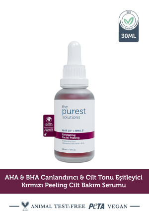 Aha & Bha Canlandırıcı & Cilt Tonu Eşitleyici Kırmızı Peeling Cilt Serumu 30 Ml (aha 10% - Bha 2%) - 2