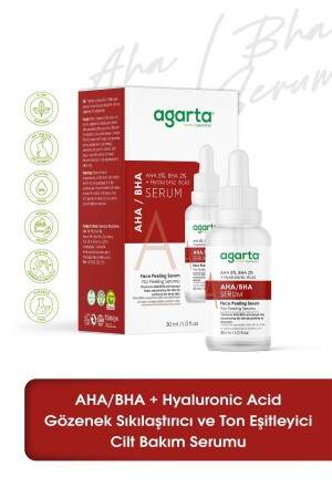 AHA & BHA Gözenek Sıkılaştırmaya ve Cilt Tonu Eşitlemeye Yardımcı Kırmızı Peeling Serum 30ML 8699943342531 - 1