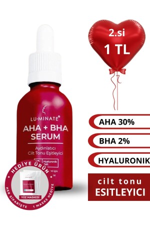 Aha-bha Serumu Sivilce Ve Akne Karşıtı Leke Giderici Cilt Tonu Eşitleyici Kırmızı Peeling LT00028 - 1