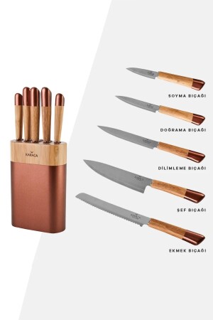 Ahorn Rosegold 6-teiliges Messerset MAPLER - 2