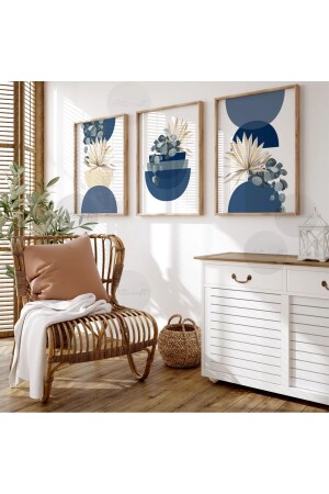 Ahşap 3'lü Çerçeveli Dekoratif Tablo - Woodhomeworks