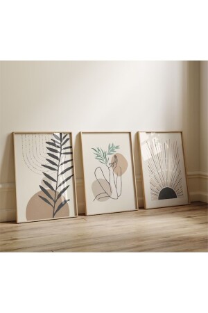 Ahşap 3'lü Çerçeveli Dekoratif Tablo - Woodhomeworks