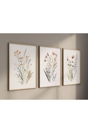 Ahşap 3'lü Çerçeveli Dekoratif Tablo - Woodhomeworks
