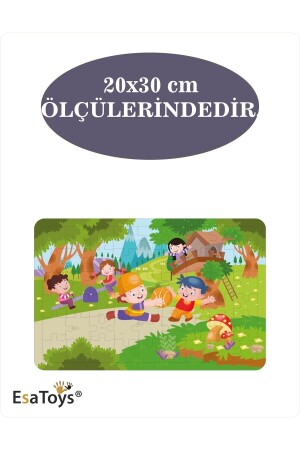 Ahşap 54 Parça Çocuk Puzzle - 4