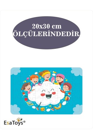 Ahşap 54 Parça Çocuk Puzzle - 4