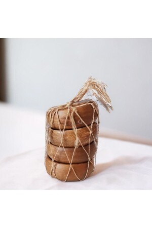 Ahşap Akasya Çerezlik 4 Lü Sunum Kase 0505 - yeşil ahmet