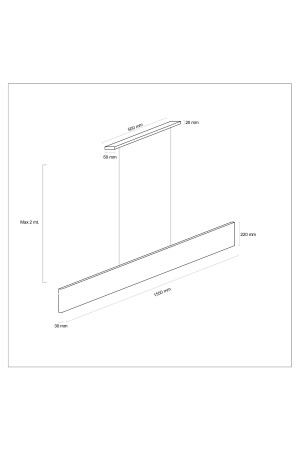 Ahşap Aydınlatma Lineer 154cm 3000k(gün Işığı) Sarkıt Led Armatür Linear Aydınlatma WDL-006-155-3000K - 5