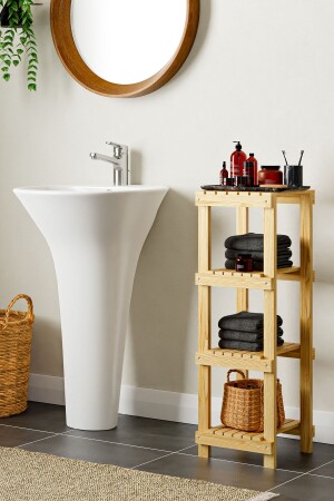 منظمة الحمام من الخشب من نوع MNZ المضخم الحمام الصلب رف المطبخ حامل الحمام Mob103102 hd617 - webotto 8