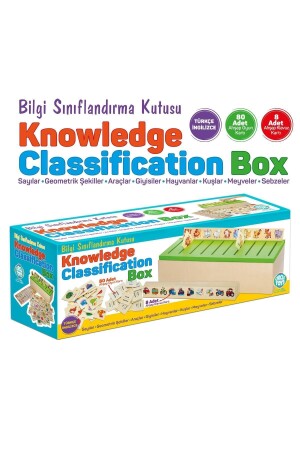 Ahşap Bilgi Sınıflandırma Kutusu Eğitici Mazgallı Oyuncak 88 Parça Knowledge Classification Box - 6