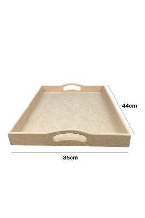 Ahşap Boyanabilir Ham Mdf Dik Kenarlı Tepsi, 35x44cm DmbAhsp0013 - Dumbo Butik