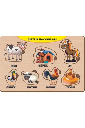 Ahşap Bul Tak Eğitici Yapboz Çiftlik Hayvanları - Maketçiniz