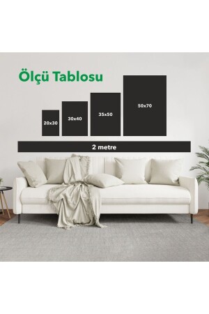 Ahşap Çerçeveli Minimalist 3lü Dekoratif Tablo Seti Siyah Ay üçlüsiyahAy - 2