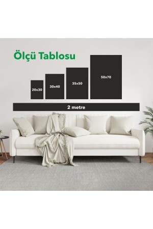 Ahşap Çerçeveli Minimalist 3lü Dekoratif Tablo Seti Siyah Ay üçlüsiyahAy - 4