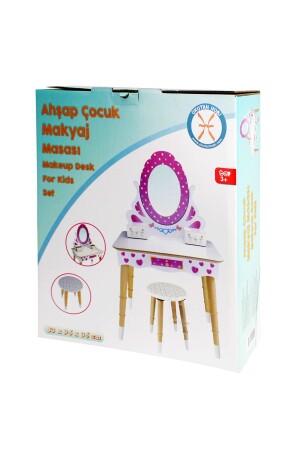 Ahşap Çocuk Makyaj Masası Seti Çg68-t3006 Pembe - 7