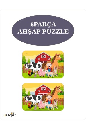 Ahşap Çocuk Puzzle 6 Parça - 1