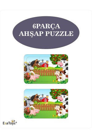 Ahşap Çocuk Puzzle 6 Parça - 1