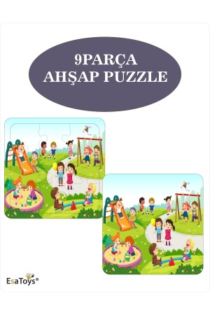 Ahşap Çocuk Puzzle 9 Parçalı - 1