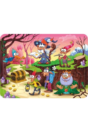 Ahşap Çocuk Puzzle Yapboz 5'li Set 54 Parça puzzle028 - 8