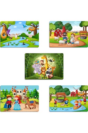 Ahşap Çocuk Yapboz Puzzle Seti 10’lu (model-1-2) eticset351 - 5