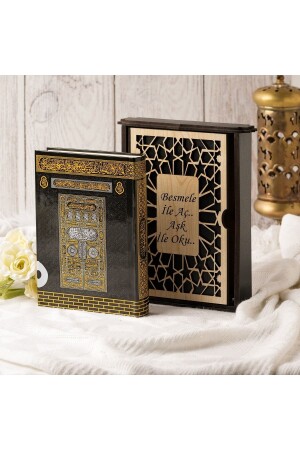Ahşap Döndürülebilen Kutusunda Kuranı Kerim - Farklı Bir Hediye