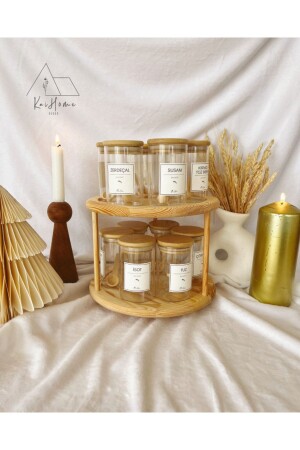 Ahşap Döner Stand 2 Katlı Sunumluk-düzenleyici Kai202 - KaiHome