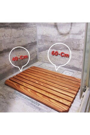 Banyo Ahşap Duş Paspası Bt45451345 - 7