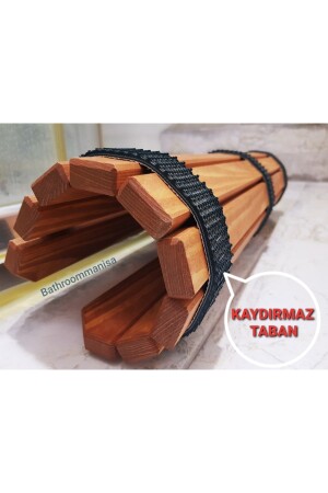 Banyo Ahşap Duş Paspası Bt45451345 - 8