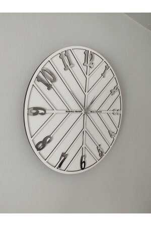 ساعة جدارية من الخشب من MNZ مع رقم المرايا المرجع (40 سم) AHSP11 - harika crown