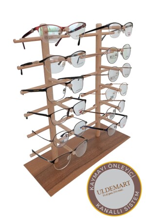 Ahşap Gözlük Standı Gözlük Organizer 12 Li Stand - 1