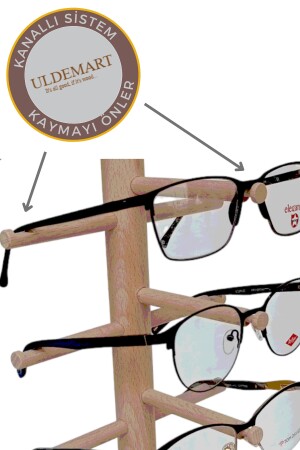 Ahşap Gözlük Standı Gözlük Organizer 6 Lı GZS-006 - 2