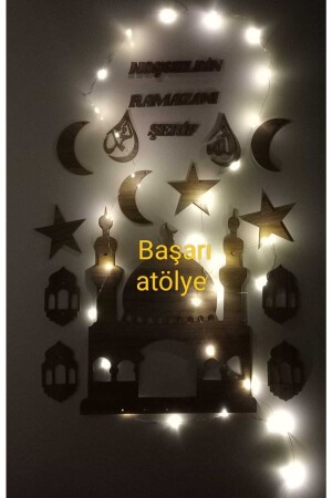 Ahşap Işıklı Ramazan Süsü Rmzns - 3