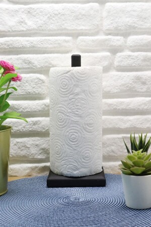 Papierhandtuchhalter aus Holz / Arbeitsplatte Papierhandtuchhalter aus Buchenholz, schwarz - Monchi