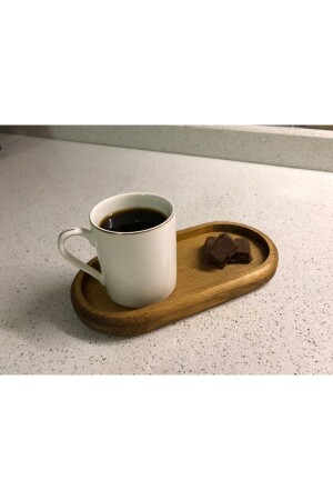 Ahşap Oval Sunumluk Çerezlik Kahvaltılık Kahve Çay Sunum Tahtası - Keukenwood