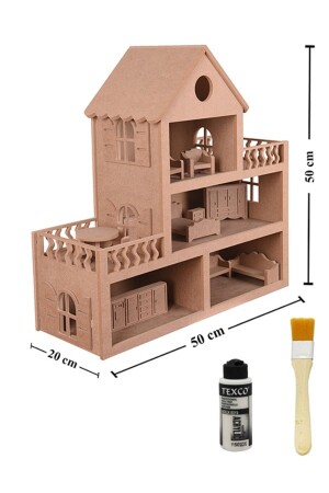 Ahşap Oyuncak Barbie Evi - Ahşap Minyatür Oyuncak Mobilya Takımı - 3