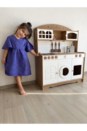 مطبخ من الخشب الملوّن بالأبيض من الباب الثالث - Özka Hobi Ahşap