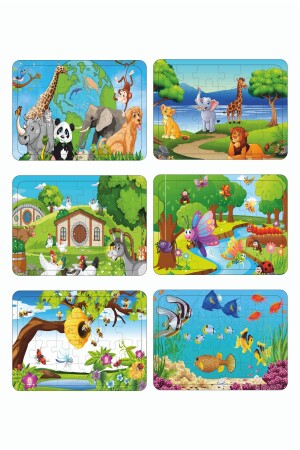 Ahşap Puzzle 6 Lı PZ61094103981309 - 3