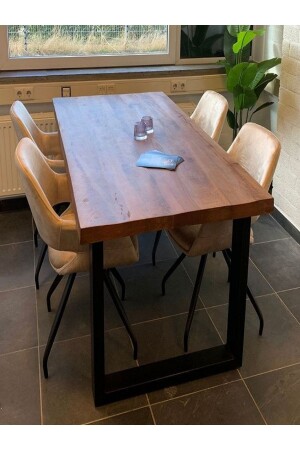 Ahşap Salon Mutfak Yemek Masası 160x80 Cm - 1