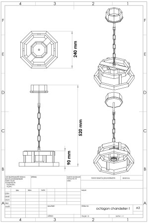 Ahşap Sarkıt Avize Tek'li MSF10001-01 - 7