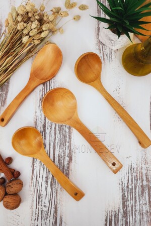 ملعقة مطبخ من الخشب من نوع MNZ Set 4 قطع ملعقة خشب البيش والبوكس و الخشب البامبو ynahş2 - MONTESEV
