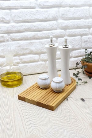 Holztablett-Präsentationshalter Regenbogen / Präsentationsschale aus massiver Buche, Öldosen-Untersetzer, Kaffeekanne, Seifenschale. AHSPKNLLSNMLK2 - Monchi