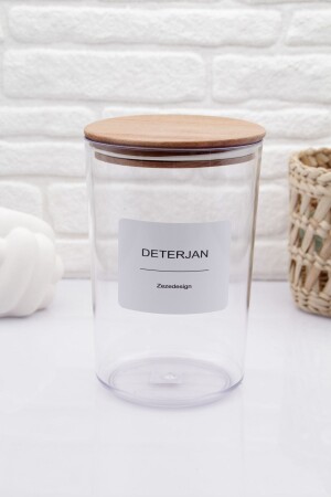 Reinigungsmittelbehälter/Box mit Vakuumdeckel aus Holz, 2300 ml (Hartplastik) Zeze000255 - zezedesing