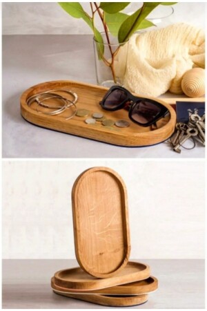 Ölschale aus Holz, multifunktional, 10 x 17 cm, Präsentationshalter, Snackhalter, Schlüsselanhänger - Bayev