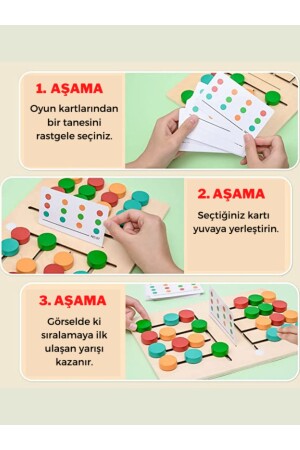 Ahşap Yapboz Oyuncak Montessori Renk Eşleştirme Zeka Gelişim Çocuk Mantık Oyunu charisa4599 - 6