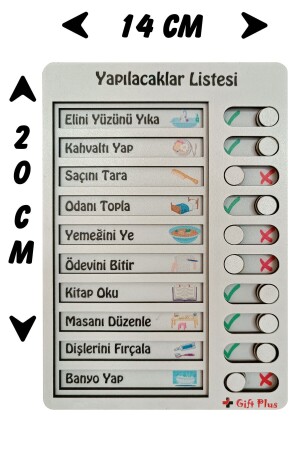 Ahşap Yapılacaklar Listesi-Günlük Rutin Listesi-Kontrol Listesi-Eğitici Oyuncak yapılacak - 6