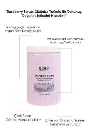 Ahududu Özlü Vücut Peelingi - Body Scrub Raspberry 500 ml - 3