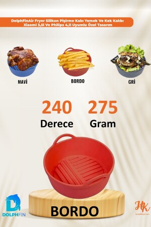 MNZ-Air Fryer سيليكون الخبز الحاوية الغذائية والكعك قالب خاص تصميم متوافق مع Xiaomi 3.5l و Philips 4.1l SMRT-701 - DolphFin