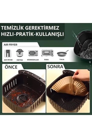 Airfryer Fritöz Pişirme Kağıdı - Airfryer Liners Hava Fritözü-xiaomi-philips Yağsız Tefal-kumtel-mı - 5