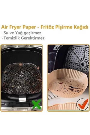 Airfryer Fritöz Pişirme Kağıdı - Airfryer Liners Hava Fritözü-xiaomi-philips Yağsız Tefal-kumtel-mı - 6